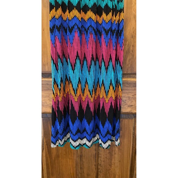 Spense Dress or Swimsuit Coverup Size Large Sleeveless Chevron Rainbow Pattern - Picture 3 of 10